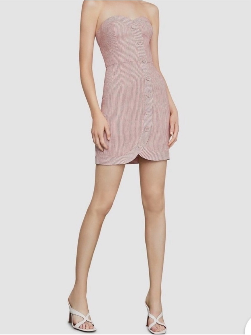 BCBGMaxAzaria | 4th of July! Red & White Seersucker Mini Dress